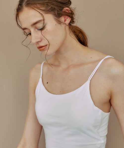 PUBLIC TOKYO（パブリックトウキョウ）の「【高知県産】バックオープンブラトップ/バックストリングキャミソール/カップイン（キャミソール・レディース・ホワイト/ブラック・FREE）」の9枚目の写真