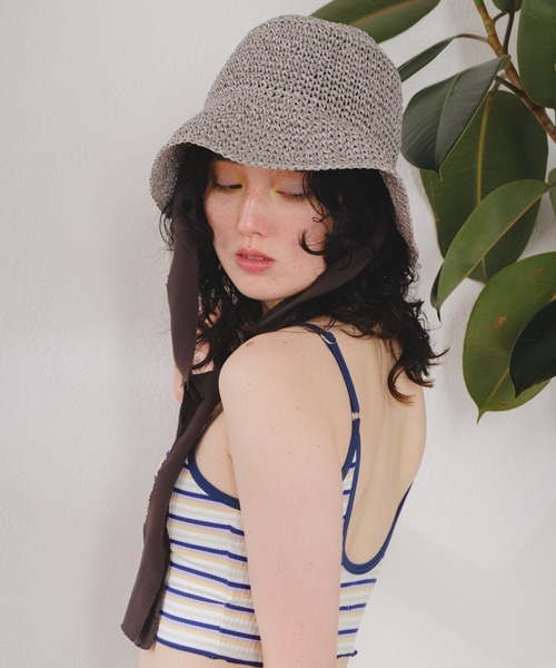 Kastane（カスタネ）の「紐付きHAT（ハット・レディース・ライトグレー/ベージュ・FREE）」の20枚目の写真