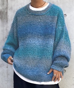Wool blend gradation knit / ウールブレンドグラデーションニット