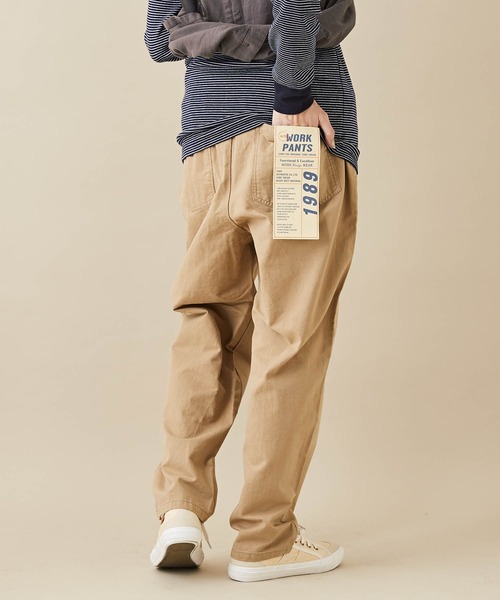 CUBE SUGAR(キューブシュガー)の「無地ピーチツイルワークパンツ(その他パンツ・レディース・ホワイト/ブラック/ベージュ/パープル/カーキ/ピンク・M)」の4枚目の写真