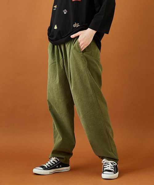 CUBE SUGAR(キューブシュガー)の「無地ピーチツイルワークパンツ(その他パンツ・レディース・ホワイト/ブラック/ベージュ/パープル/カーキ/ピンク・M)」の5枚目の写真