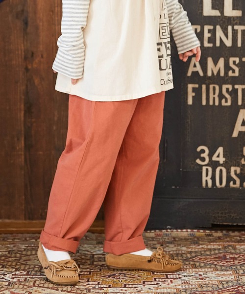 CUBE SUGAR(キューブシュガー)の「無地ピーチツイルワークパンツ(その他パンツ・レディース・ホワイト/ブラック/ベージュ/パープル/カーキ/ピンク・M)」の1枚目の写真