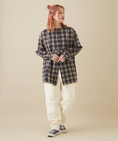 CUBE SUGAR(キューブシュガー)の「無地ピーチツイルワークパンツ(その他パンツ・レディース・ホワイト/ブラック/ベージュ/パープル/カーキ/ピンク・M)」の9枚目の写真