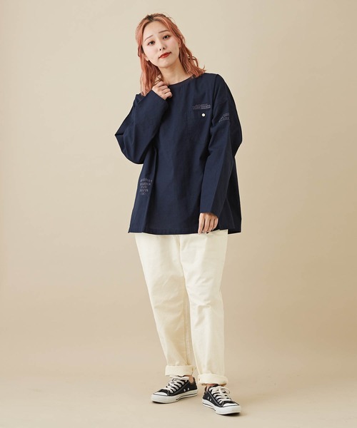 CUBE SUGAR(キューブシュガー)の「無地ピーチツイルワークパンツ(その他パンツ・レディース・ホワイト/ブラック/ベージュ/パープル/カーキ/ピンク・M)」の10枚目の写真