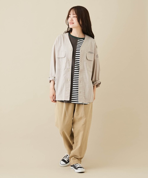 CUBE SUGAR(キューブシュガー)の「無地ピーチツイルワークパンツ(その他パンツ・レディース・ホワイト/ブラック/ベージュ/パープル/カーキ/ピンク・M)」の19枚目の写真