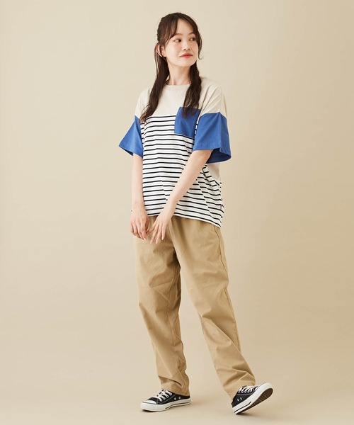 CUBE SUGAR(キューブシュガー)の「無地ピーチツイルワークパンツ(その他パンツ・レディース・ホワイト/ブラック/ベージュ/パープル/カーキ/ピンク・M)」の20枚目の写真