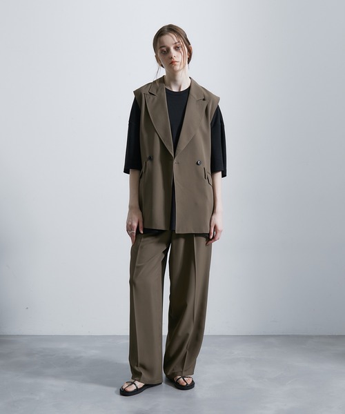 JUNRED（ジュンレッド）の「セットアップ対応 / トロミトレンチジレ（ベスト・メンズ・ブラック/ライトグレー/グリーン/キャメル・M/L）」の17枚目の写真