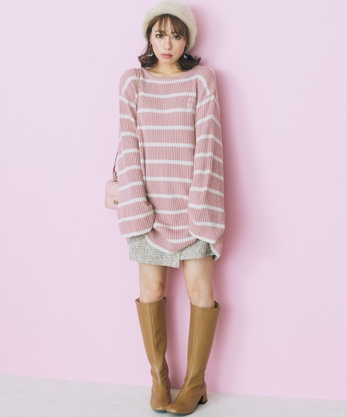 marun（マルン）の「＜大きいサイズ＞ ツイードラップスカート見えショートパンツ marun（その他パンツ・レディース・ブラック/ベージュ・3L/4L/L/LL/5L）」の17枚目の写真