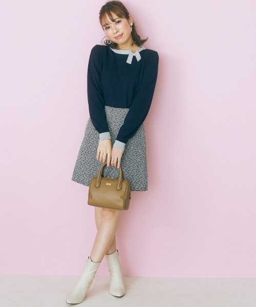 marun（マルン）の「＜大きいサイズ＞ ツイードラップスカート見えショートパンツ marun（その他パンツ・レディース・ブラック/ベージュ・3L/4L/L/LL/5L）」の12枚目の写真