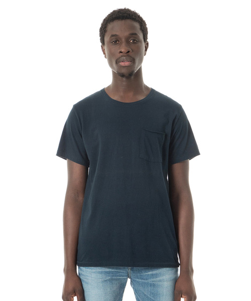 DAILY STANDARD by SANDINISTA(デイリースタンダードバイサンディニスタ)の「Cadet C/N Pocket Tee / クルーネックポケットTシャツ(Tシャツ/カットソー・メンズ・ホワイト/ネイビー/ブラック/ヘザーグレー/チャコールグレー・LARGE/X-SMALL/X-LARGE/SMALL/MEDIUM)」の5枚目の写真