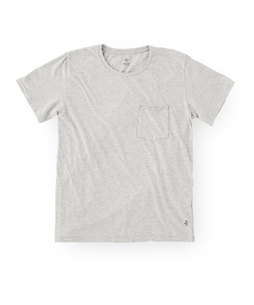 DAILY STANDARD by SANDINISTA(デイリースタンダードバイサンディニスタ)の「Cadet C/N Pocket Tee / クルーネックポケットTシャツ(Tシャツ/カットソー・メンズ・ホワイト/ネイビー/ブラック/ヘザーグレー/チャコールグレー・LARGE/X-SMALL/X-LARGE/SMALL/MEDIUM)」の8枚目の写真