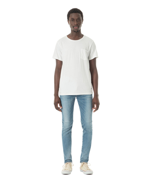 DAILY STANDARD by SANDINISTA(デイリースタンダードバイサンディニスタ)の「Cadet C/N Pocket Tee / クルーネックポケットTシャツ(Tシャツ/カットソー・メンズ・ホワイト/ネイビー/ブラック/ヘザーグレー/チャコールグレー・LARGE/X-SMALL/X-LARGE/SMALL/MEDIUM)」の18枚目の写真