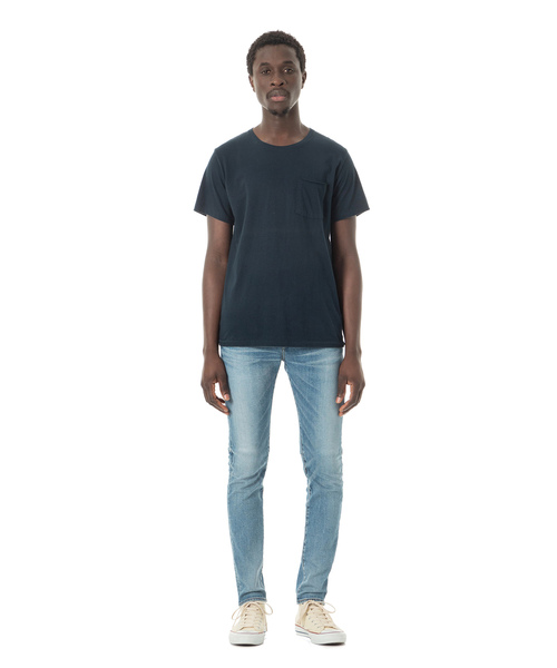 DAILY STANDARD by SANDINISTA(デイリースタンダードバイサンディニスタ)の「Cadet C/N Pocket Tee / クルーネックポケットTシャツ(Tシャツ/カットソー・メンズ・ホワイト/ネイビー/ブラック/ヘザーグレー/チャコールグレー・LARGE/X-SMALL/X-LARGE/SMALL/MEDIUM)」の16枚目の写真