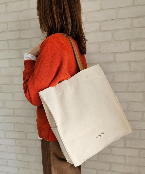 Ungrid(アングリッド)の「【Ungrid/アングリッド】ウォッシュド コットンキャンバス ラージトートバッグ(トートバッグ・レディース・アイボリー/カーキ/ベージュ系その他/グレー/ブラック・FREE)」の20枚目の写真