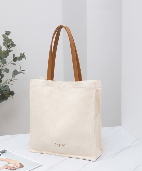 Ungrid(アングリッド)の「【Ungrid/アングリッド】ウォッシュド コットンキャンバス ラージトートバッグ(トートバッグ・レディース・アイボリー/カーキ/ベージュ系その他/グレー/ブラック・FREE)」の17枚目の写真