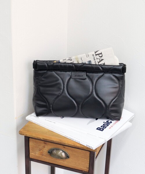 Kate Spade】クラッチバッグ ブラック 黒いキルティングクラッチバッグ