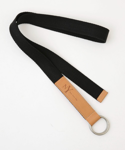 NANO universe（ナノユニバース）の「TAMANIWA/別注 NY logo BELT（ベルト・メンズ・ホワイト/ネイビー/ブラック・FREE）」の3枚目の写真