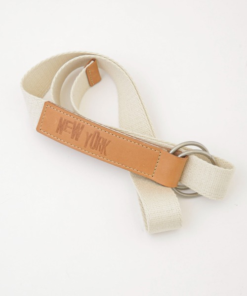 NANO universe（ナノユニバース）の「TAMANIWA/別注 NY logo BELT（ベルト・メンズ・ホワイト/ネイビー/ブラック・FREE）」の7枚目の写真