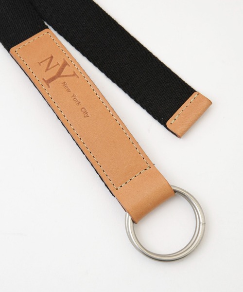 NANO universe（ナノユニバース）の「TAMANIWA/別注 NY logo BELT（ベルト・メンズ・ホワイト/ネイビー/ブラック・FREE）」の10枚目の写真