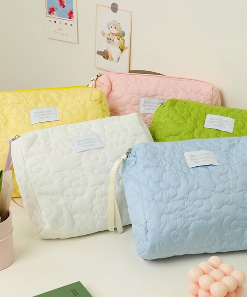 新品 パラダイスキス スクエアポーチ フラワードーム 購入特典 イザベラ florist ポーチ 「2サイズ展開」撥水 フラワーキルティング