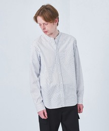 green label relaxing | 【ZOZO限定】ストライプ バンドカラー シャツ(シャツ/ブラウス)