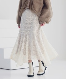 mysty woman | ハンカチーフヘムレーススカート 978455(スカート)