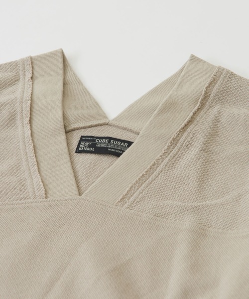 CUBE SUGAR（キューブシュガー）の「鹿の子裏毛スウェットＶネックプルオーバー（スウェット・レディース・スミクロ/ナチュラル/イエロー・M）」の17枚目の写真