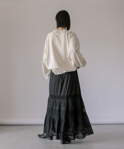 RIVE DROITE（リヴドロワ）の「リバーレースティアードスカート（スカート・レディース・ブラック/オフホワイト・FREE）」の15枚目の写真