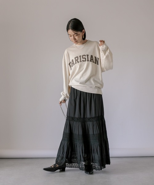 RIVE DROITE（リヴドロワ）の「リバーレースティアードスカート（スカート・レディース・ブラック/オフホワイト・FREE）」の13枚目の写真