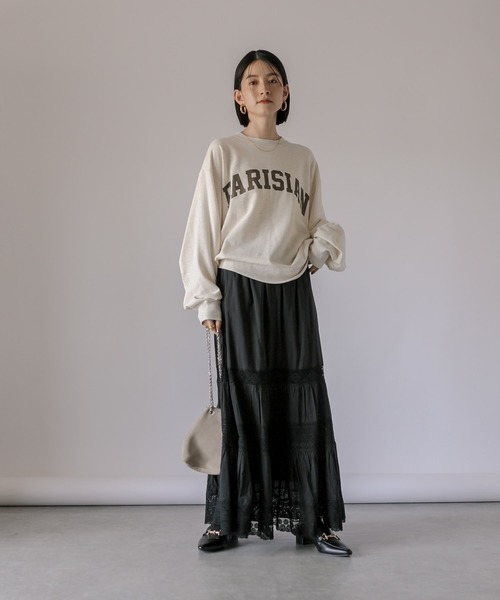 RIVE DROITE（リヴドロワ）の「リバーレースティアードスカート（スカート・レディース・ブラック/オフホワイト・FREE）」の12枚目の写真