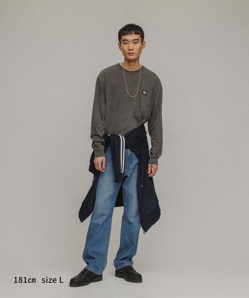 M TO R（ムウトアール）の「［TOPS］M TO R ORIGINAL LOGOPATCH L/S TEE（Tシャツ/カットソー・レディース・ホワイト/チャコールグレー/カーキ/ライトグレー/ラベンダー・S/L）」の6枚目の写真