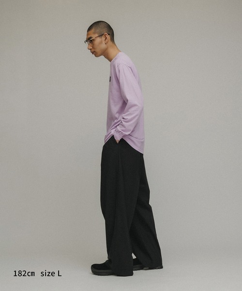 M TO R（ムウトアール）の「［TOPS］M TO R ORIGINAL LOGOPATCH L/S TEE（Tシャツ/カットソー・レディース・ホワイト/チャコールグレー/カーキ/ライトグレー/ラベンダー・S/L）」の10枚目の写真
