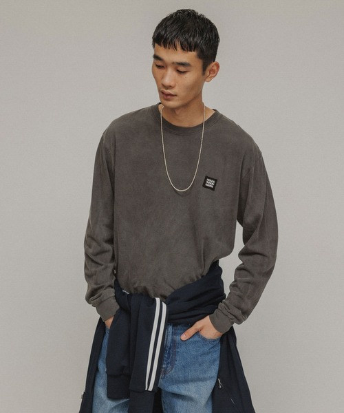 M TO R（ムウトアール）の「［TOPS］M TO R ORIGINAL LOGOPATCH L/S TEE（Tシャツ/カットソー・レディース・ホワイト/チャコールグレー/カーキ/ライトグレー/ラベンダー・S/L）」の12枚目の写真