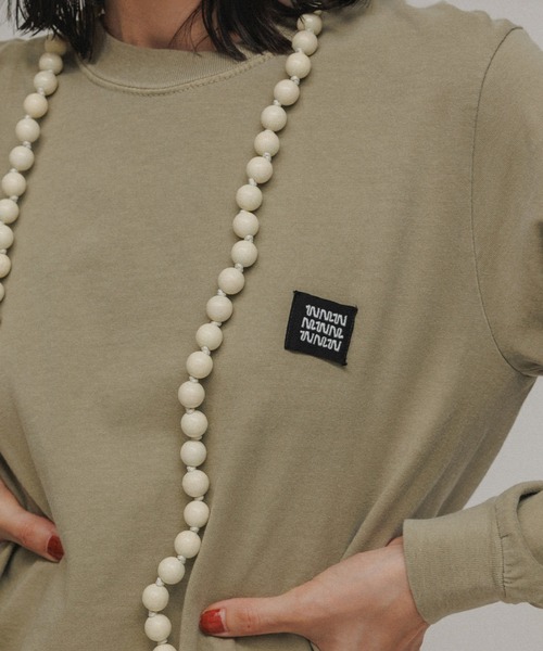 M TO R（ムウトアール）の「［TOPS］M TO R ORIGINAL LOGOPATCH L/S TEE（Tシャツ/カットソー・レディース・ホワイト/チャコールグレー/カーキ/ライトグレー/ラベンダー・S/L）」の19枚目の写真