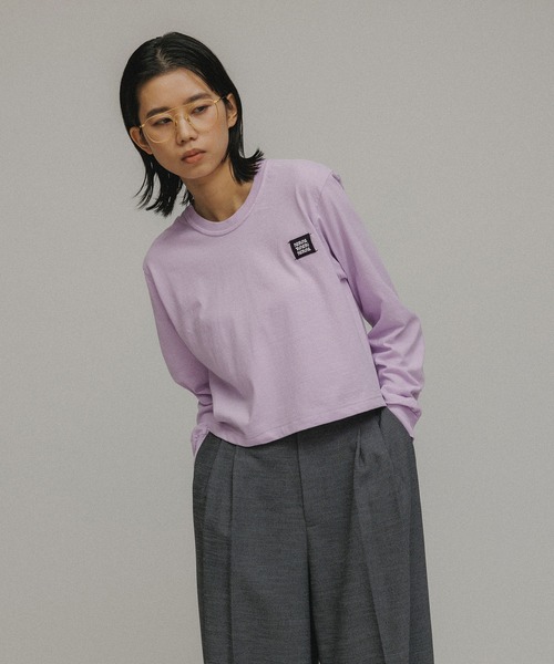 M TO R（ムウトアール）の「［TOPS］M TO R ORIGINAL LOGOPATCH L/S TEE（Tシャツ/カットソー・レディース・ホワイト/チャコールグレー/カーキ/ライトグレー/ラベンダー・S/L）」の22枚目の写真