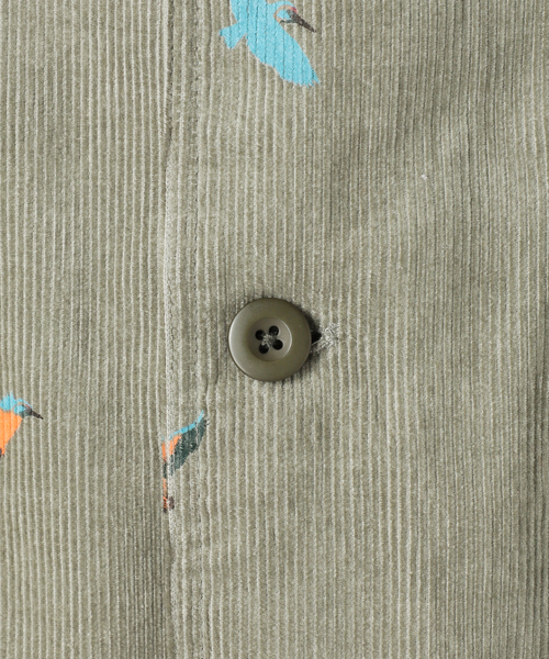 JOURNAL STANDARD relume（ジャーナルスタンダード　レリューム）の「総柄 コーデュロイ ハンティングジャケット "BIRD"（カバーオール・メンズ・オリーブ/ブラック・MEDIUM/LARGE）」の10枚目の写真