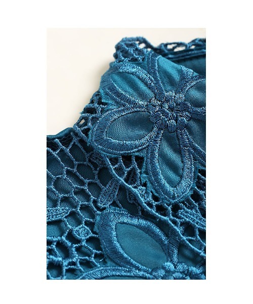 Sawa a la mode(サワアラモード)の「花レースサテンシャツブラウス(シャツ/ブラウス・レディース・ブルー/ブラック・FREE)」の11枚目の写真