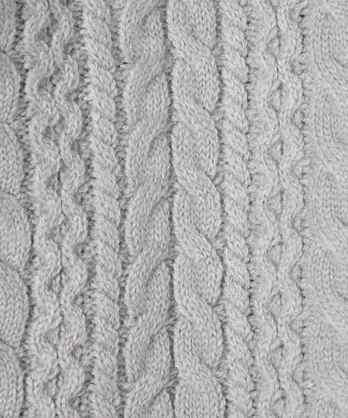 179/WG(イチナナキュウダブルジー)の「配色ステッチケーブル編みニットプルオーバー(ニット/セーター・レディース・サックスブルー/ネイビー/オフホワイト・FREE)」の13枚目の写真