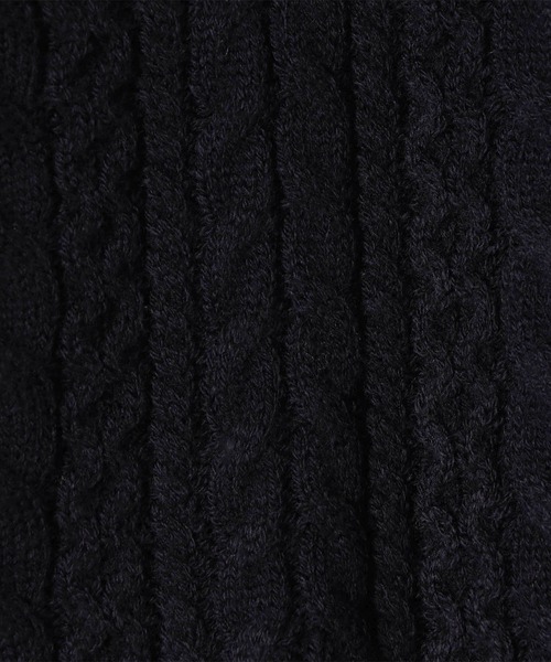 179/WG(イチナナキュウダブルジー)の「配色ステッチケーブル編みニットプルオーバー(ニット/セーター・レディース・サックスブルー/ネイビー/オフホワイト・FREE)」の14枚目の写真