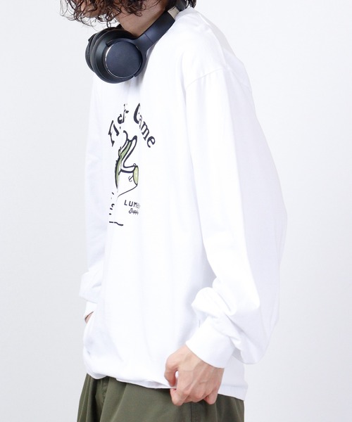 LUMBER（ランバー）の「LUMBER プリントロングTシャツ（Tシャツ/カットソー・メンズ・ブラック/ホワイト系2/グレー/ブラック系1/ホワイト系1/ベージュ/ホワイト・LL/M/L/S）」の20枚目の写真