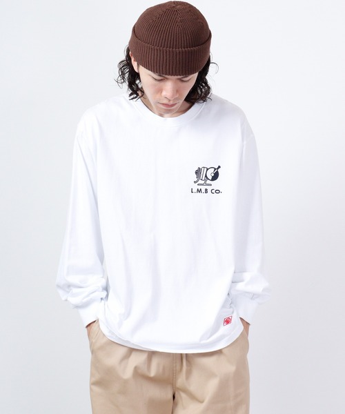 LUMBER（ランバー）の「LUMBER プリントロングTシャツ（Tシャツ/カットソー・メンズ・ブラック/ホワイト系2/グレー/ブラック系1/ホワイト系1/ベージュ/ホワイト・LL/M/L/S）」の10枚目の写真