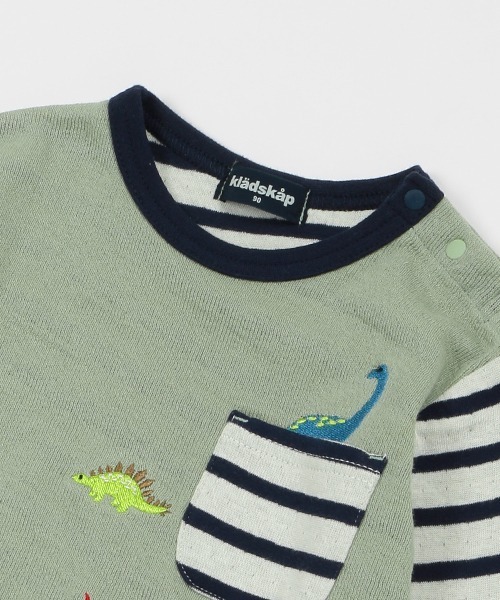 kladskap（クレードスコープ）の「恐竜接結長袖Ｔシャツ（Tシャツ/カットソー・キッズ・ライトカーキ/ネイビー・100cm/120cm/110cm/90cm/80ｃｍ/130cm）」の13枚目の写真