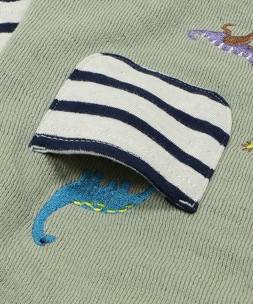 kladskap（クレードスコープ）の「恐竜接結長袖Ｔシャツ（Tシャツ/カットソー・キッズ・ライトカーキ/ネイビー・100cm/120cm/110cm/90cm/80ｃｍ/130cm）」の15枚目の写真