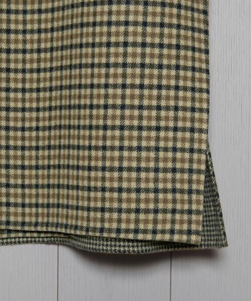 H　BEAUTY&YOUTH UNITED ARROWS（エイチビューティーアンドユースユナイテッドアローズ）の「＜H＞チェック リバーラグランコート（ステンカラーコート・レディース・ブラウン・S/M）」の10枚目の写真