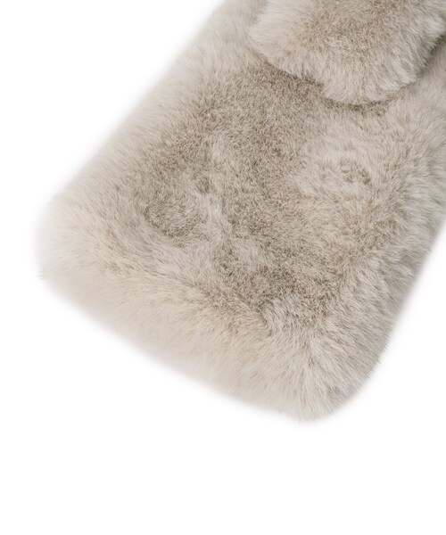 grove（グローブ）の「◆フェイクミンクファークロスティペット（ストール/ショール・レディース・サンドベージュ/オフホワイト/ライトベージュ/ライトグレー・00）」の7枚目の写真