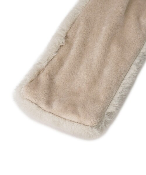 grove（グローブ）の「◆フェイクミンクファークロスティペット（ストール/ショール・レディース・サンドベージュ/オフホワイト/ライトベージュ/ライトグレー・00）」の8枚目の写真