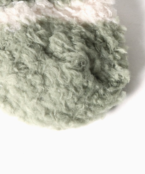 Chick（チック）の「▲ふわふわボーダーソックス（ソックス/靴下・レディース・グリーン/ベージュ・FREE）」の5枚目の写真