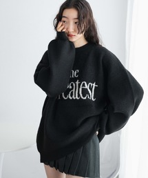 WEGO | WEGO/【23年秋冬新作】フラッフィーロゴジャガードニットプルオーバー(ニット/セーター)