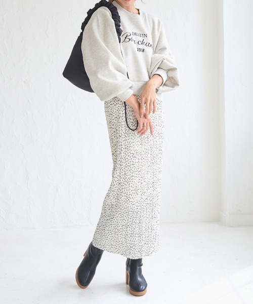 ROPE' PICNIC（ロペピクニック）の「裏起毛刺繍ロゴクロップドスウェット（スウェット・レディース・ブルー系その他5/チャコールグレー/キナリ/ライトグレー・38）」の5枚目の写真