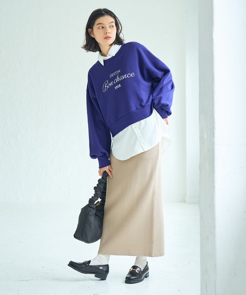 セール】裏起毛刺繍ロゴクロップドスウェット（スウェット）｜ROPE